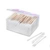 5 * 200pcs Screw Head Makeup Cotton Swabs Beauty Tools Environmental Protection Paper Shaft Activated Carbon Black Cotton Buds view 2