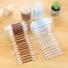 100PCS Multifunction Disinfected Stick Make Up Wood Iodine Disposable Double Cotton Swab Portable Bar (Color: 100PCS-B) view 3