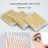 200pcs Wooden Cotton Swabs Stick for Ears Cleaning Eyebrow Lips Eyeliner Tattoo Makeup Cosmetics Tools Jewelry Clean Sticks Buds (Color: 200pcs) view 2