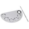 Makeup Mixing Palette Cosmetic Mixing Makeup Palette Textured Handle Thumb Hole Comfortable Grasping Stainless Steel for view 2
