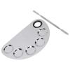 Makeup Mixing Palette Cosmetic Mixing Makeup Palette Textured Handle Thumb Hole Comfortable Grasping Stainless Steel for view 3