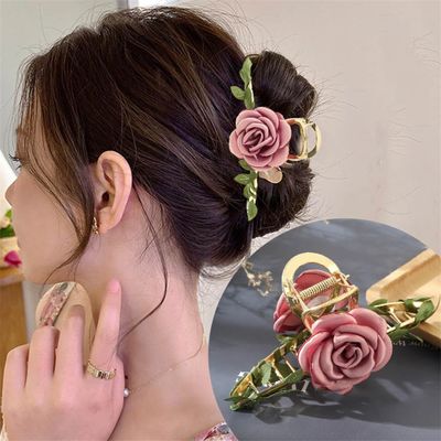 DNVKQGd Hair Stick,Chinese Hairpins,Hair Pin Stick Large Size Flower Hair Clip Claws Hair for Thick Hair Barrettes Hairpins Women Summer Hair Accessories(1419A-12cm)
