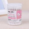 100pcs/Box Pack Wood Handle Cotton Head Swabs Disposable Makeup Clean Sticks Buds Tip Home Used Cotton Swab Personal Health Care (Color: PP Box Pakage) view 1