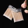 Embroidered Pointed Tip Small Cotton Swab Kapok Stick Beauty Cotton Swab 7cm Beauty Cotton Swab Set Makeup Tip Mouth Cotton Swab (Color: 200pcs) view 3