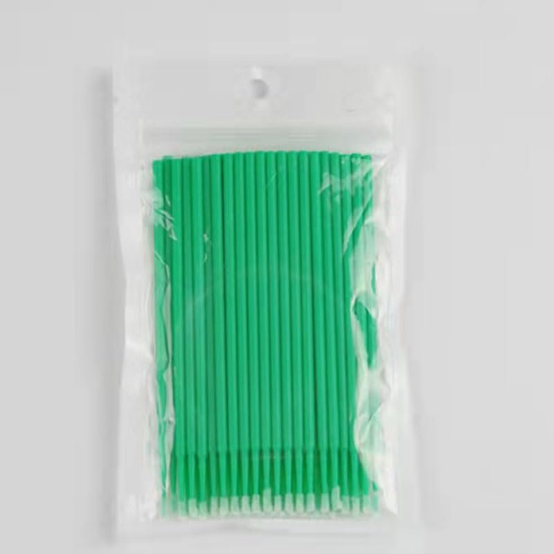 100/50/5pcs/bag Disposable Grafting cotton Swabs Eyelashes Cotton Swabs Micro Brushes Eyelashes Extension Make Up Tools (Color: 50PCS-GR)