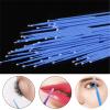 100pcs/pack Eyebrow Eyelash Cotton Swab Plastic Micro Brush Disposable Material Eyebrow Applicator Medium Fineness Cotton Buds (Color: Dark Green M Size) view 3