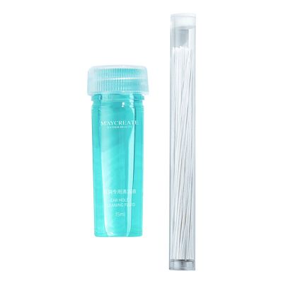 Earrings Hole Cleaner One-off Piercing Aftercare Cleaning Line Anti-Clogging And Decontamination Fluid Cleaning Care Odor (Color: Blue)