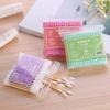 100pcs/ Pack Double Head Cotton Swab Women Makeup Cotton Buds Tip For Wood Sticks Nose Ears Cleaning Health Care Tools| | (Color: pink) view 3