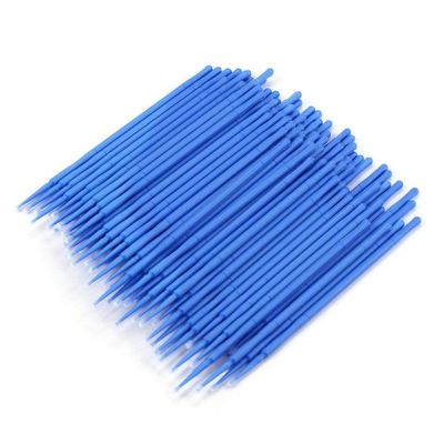 100Pc/ Bottle Microblading Micro Brushes Cotton Swab Lint Free Tattoo Permanent Supplies au1 (Color: Blue)