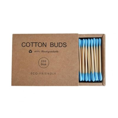 1 Box Functional Round Pointed Head Makeup Swab Makeup Swab Colorful Multifunctional (Color: Blue)