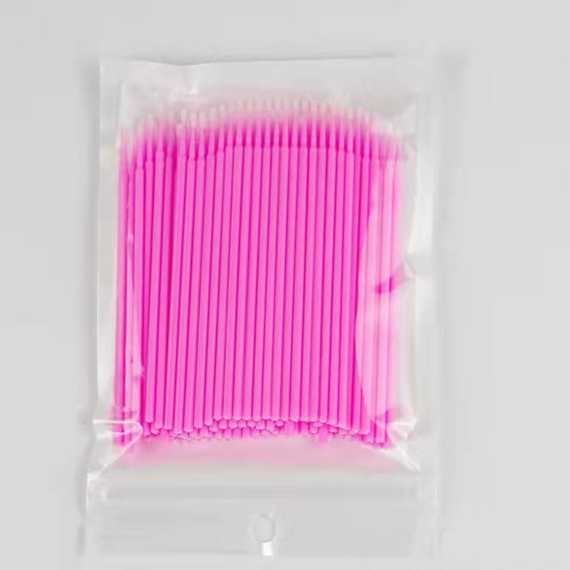 5/50/100 pcs Disposable Eyelashes Individual lashes Applicators Mascara Brush Eyelash Extensions Cotton Swab For Makeup (Color: 100Pcs-PK)