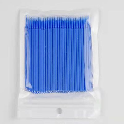 100/50/5pcs/bag Disposable Grafting Cotton Swabs Eyelashes Cotton Swabs Micro Brushes Eyelashes Extension Make Up Tools Cotton Swabs (Color: 100PCS-BL)