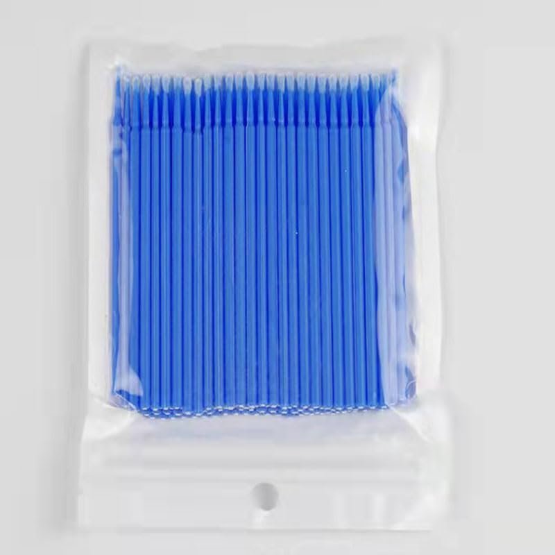 100/50/5pcs/bag Disposable Grafting Cotton Swabs Eyelashes Cotton Swabs Micro Brushes Eyelashes Extension Make Up Tools Cotton Swabs (Color: 100PCS-BL)