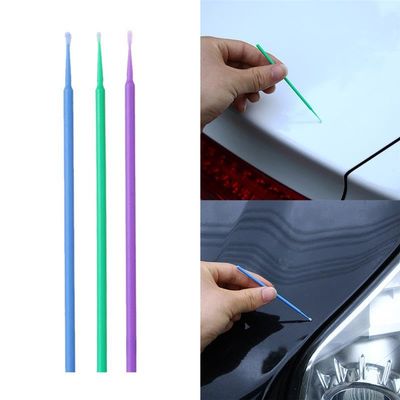 100PCS Disposable Make Up Eyelashes Individual lashes Applicators Mascara Brush Lashes Extensions Makeups Cotton Swab Tool (Color: Green M)