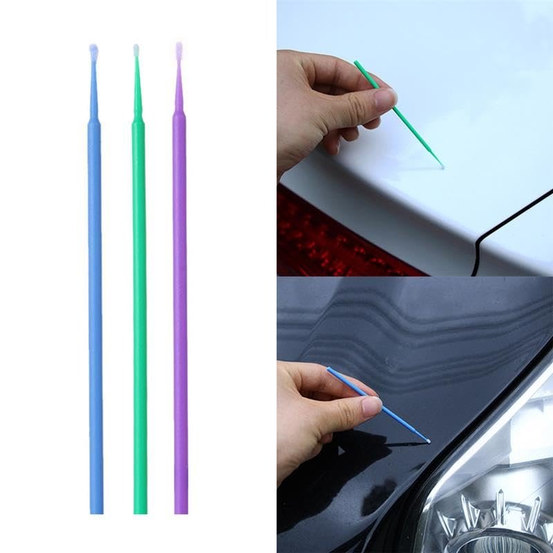 100PCS Disposable Make Up Eyelashes Individual lashes Applicators Mascara Brush Lashes Extensions Makeups Cotton Swab Tool (Color: Green M)