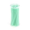 100Pcs Swab Applicator Micro Brush Eyelashes Extension Mascara Tools 13 Colors Embroidered cotton swabs grafting cotton sticks (Color: light green) view 1