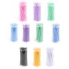 100Pcs Swab Applicator Micro Brush Eyelashes Extension Mascara Tools 13 Colors Embroidered cotton swabs grafting cotton sticks (Color: light green) view 2