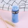 100Pcs Swab Applicator Micro Brush Eyelashes Extension Mascara Tools 13 Colors Embroidered cotton swabs grafting cotton sticks (Color: light green) view 3