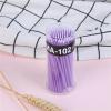 100Pcs Swab Applicator Micro Brush Eyelashes Extension Mascara Tools 13 Colors Embroidered cotton swabs grafting cotton sticks (Color: light green) view 4