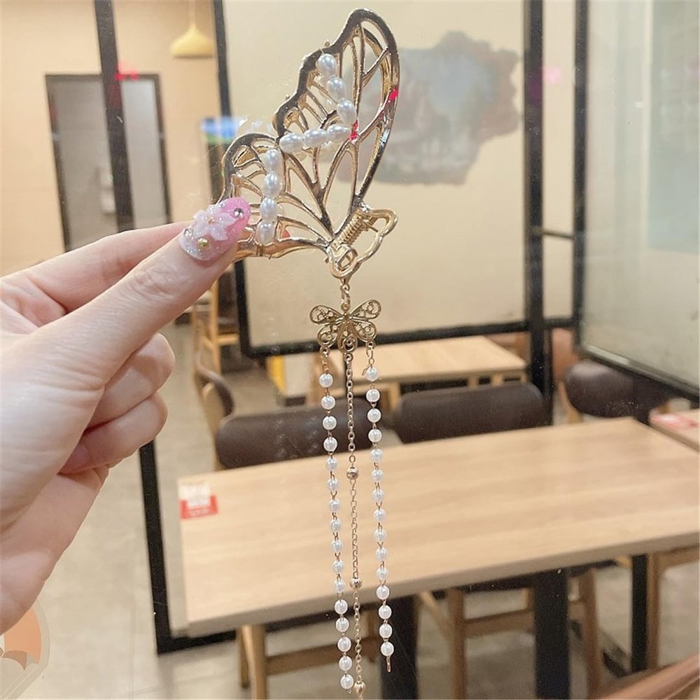 DNVKQGd Hair Stick,Chinese Hairpins,Hair Pin Stick Large Size Flower Hairpin Grab Hair Clip Back Head Clip Side Barrettes(Hairpin 1140-1)