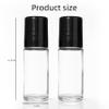 2 PCS 50ML Empty Glass Roller Bottles Plastic Roller Ball Deodorant Roll On Bottles for Essential Oils, Perfume, Cosmetics (2pcs Round) view 2
