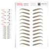 5 Pack Temporary Eyebrow Tattoos Waterproof Eyebrow Stickers, False Tattoos Hair Like Peel Off Instant Transfer Brows For Women And Men | Natural Strokes, Shaping (shaped, medium brown) view 1