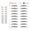 5 Pack Temporary Eyebrow Tattoos Waterproof Eyebrow Stickers, False Tattoos Hair Like Peel Off Instant Transfer Brows For Women And Men | Natural Strokes, Shaping (straight, black) view 1