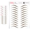 5 Pack Temporary Eyebrow Tattoos Waterproof Eyebrow Stickers, False Tattoos Hair Like Peel Off Instant Transfer Brows For Women And Men | Natural Strokes, Shaping (defined, brown) view 1