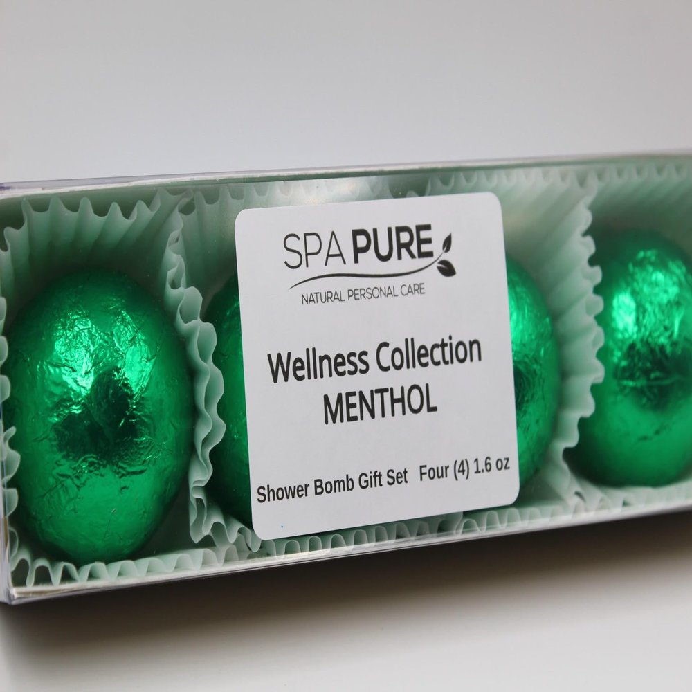 Spa Pure Citrus Mint Aromatherapy Shower Steamers Bombs - Shower Bombs with Essential Oils  Unisex Bath Melts - Self Care and Relaxation Shower Steamer - Enjoy Spa at Home - (4 Count)