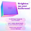CLEAN SKIN CLUB The Prism Box for Clean Towels XL, Vibrant Storage Solution for 50 Disposable Towels, Stylish and Functional Bathroom Accessory view 2