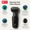 MANSCAPED The Chairman Plus Mens Electric Foil Face Shaver - Two Interchangeable Blade Heads, SkinSafe Three-Blade Foil & Precision Sideburn & Jawline Trimmer, USB-C Charging, Gentle on Neck Area view 2