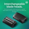 MANSCAPED The Chairman Plus Mens Electric Foil Face Shaver - Two Interchangeable Blade Heads, SkinSafe Three-Blade Foil & Precision Sideburn & Jawline Trimmer, USB-C Charging, Gentle on Neck Area view 3