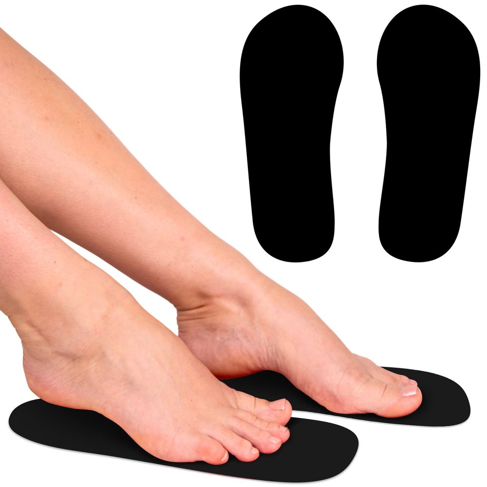 CHNELSS 60Pairs Professional Spray Tan Feet Pads - Disposable Foam Feet Protectors for Tanning Salon Hygienic & Comfortable Feet for Spray Tanning - Spray Tan Foot Covers for Tanning Tent(Black)