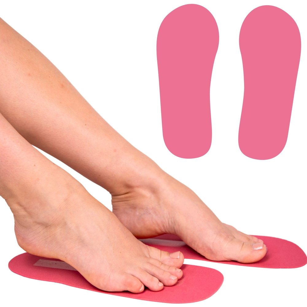 CHNELSS 60Pairs Professional Spray Tan Feet Pads - Disposable Foam Feet Protectors for Tanning Salon Hygienic & Comfortable Feet for Spray Tanning - Spray Tan Foot Covers for Tanning Tent(Pink)