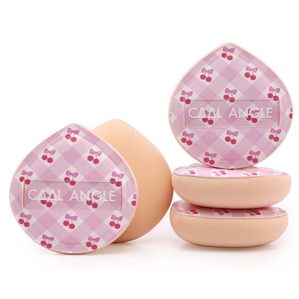 5Pcs Cherry Pink Makeup Sponge For Foundation Concealer And Powder, latex free Blender Sponge For Natural And Easy Makeup Soft Long-lasting And Beginner-friendly, Medium
