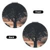 KLBTR Black Tree Print Folding Compact Cosmetic Mirror Elegant Pocket Mirror,Cute Hand Mirror Round Double-Sided for Women view 2