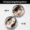 KLBTR Black Tree Print Folding Compact Cosmetic Mirror Elegant Pocket Mirror,Cute Hand Mirror Round Double-Sided for Women view 4