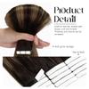 Lacer Tape in Hair Extensions Human Hair 18in Tape in Extensions Balayage Seamless PU Skin Weft Balayage Darkest Brown to Chestnut Brown Invisible Hair Extensions 20 Pcs 50G view 3