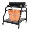 Ginelm Pedicure Foot Bath Trolley with Wheels, Manicure Foot Rest Stand, Portable Esthetician Trolley Cart for Beauty Salon or Nail Tech Foot Bath Spa, Foot Massage Station view 1