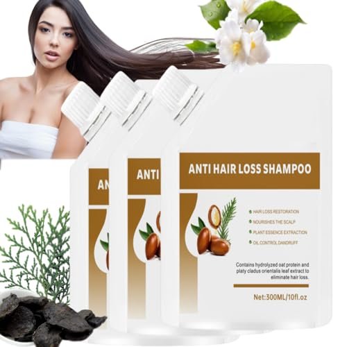 Anti Hair Loss Shampoo,300ml Anti-Hair Fall Loss Shampoo,Promotes Growth for Women (3PC)
