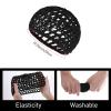 Hair Net Wrap Nets For Women 2 PCS Sleeping Sleep Cap Drying Curly Hair Crochet Press Hairnets Snood Wraps Cover Hairnet Workers Cap Mesh Head Caps Wrapping Long Curly Hair Overnight(rose red/black) view 4