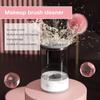 BeautySwirl Cosmetic Brush Cleaner, The Cozy Luna Brush Cleaner, Makeup Brush Cleaner Machine, Electric Makeup Brush Cleaner Machine For All Size (Black+white+6 hair clips) view 2