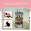 BeautySwirl Cosmetic Brush Cleaner, The Cozy Luna Brush Cleaner, Makeup Brush Cleaner Machine, Electric Makeup Brush Cleaner Machine For All Size (Black+white+6 hair clips) view 3