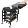 3 Drawers Beauty Salon Nail Cart, Foot Bath Spa Trolley Portable Esthetician Trolley Cart with Hand Rest and Seat Cushion, Pedicure Manicure Funiture Massage Table Salon Supplies Pedicure Chair view 1