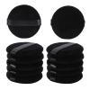12Pcs Pure Cotton Round Powder Puff, 2.16in,Soft Makeup Puff with Strap for Loose Face Powder, Setting powder, Body powder, Loose Powder, Other powders (Black) view 1