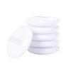 6Pcs Pure Cotton Round Powder Puff, 3.15in,Soft Makeup Puff with Strap for Loose Face Powder, Setting powder, Body powder, Loose Powder, Other powders (White) view 1