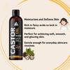 100% Pure Cold Pressed Castor Oil | For Hair, Skin, Nails, Eyebrows & Eyelash Care | Free from Silicones, Mineral Oil & Parabens | Includes Mascara Tube (250ML) view 4