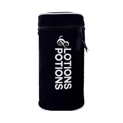 Bag-all Toiletry Bag for Lotions | Travel Skincare Bags | Sunscreen Bags for Traveling | Skincare Case for Travel | Round Makeup Bag | Black