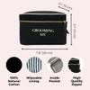 Bag-all Grooming Kit Box for Men & Women | Travel Toiletry Bag | Compact Cosmetic & Shaving Organizer | Unisex Cotton Storage Pouch with Handle & Zipper | Black view 2