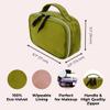 Bag-all Makeup Bag for Women | Cosmetic Bag Organizer for Girls | Makeup Pouch for Traveling | Toiletry Bags for Women | Make Up Travel Pouches | Green Velvet view 2